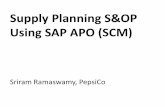 Supply Planning S&OP Using SAP APO (SCM) · 2014-11-17 · S&OP journey on tools Partially in SAP Manual - Excel SAP ECC & SCM 4.0 Live SAP ECC (6.0) & SCM (7.0) upgrade Future –create