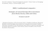 BRICs’ multinational companies · BRICs’ multinational companies: Strategies of outward foreign direct investment . from Brazil, Russia, India and China. WladimirAndreff* * Professor