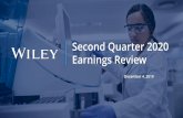 Second Quarter 2020 Earnings ReviewEarning… · This presentation contains certain forward-looking statements concerning the Company’sFiscal Year 2020 Outlook, Fiscal Year 2022