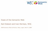 State of the Semantic Web - World Wide Web Consortium · 2008-03-03 · Karl Dubost and Ivan Herman, The state of the Semantic Web (3) (3) > Significant buzz… (cont.) Predicting