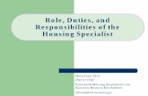 Role, Duties, and Responsibilities of the Housing Specialistfile.lacounty.gov/SDSInter/dmh/215940_Roles,DutiesandResponsibilitiesofaHousing...Role, Duties, and Responsibilities of