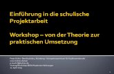 Vortrag/Workshop IBKM Akademie Heldrungen · 2019-04-18 · Diese Restriktionen definieren zugleich die maximal zu erwartende Problemlösung und damit das konkrete Projektziel: Allgemeines