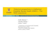 Historical perspectives in Intellectual Disability Mental ... · Historical perspectives in Intellectual Disability Mental Health (IDMH) – The NSW experience Adith Mohan 2 ... capability