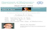Department of Mathematicsseminar/colloquium/colloquia-spring-2014.pdf · Department of Mathematics Indian Institute of Technology Bombay Department Colloquium Speaker: Prof. Roger