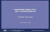 PERMEABILITY OF CONCRETE - cpaa.asn.au · Permeability of Concrete Page 2 Absorption: A process whereby concrete takes in a fluid to fill spaces within the material. Diffusion: A