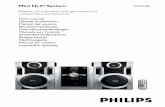 Mini Hi-Fi System - Philips · desechables. Información de seguridad Antes de hacer funcionar el sistema, compruebe que la tensión de servicio indicada en la placa de especificaciones