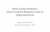 Root Cause Analysis: How Incident Reports Lead to Improvements · 9/26/2011  · A Root Cause Analysis (RCA) is convened . Root Cause Analysis • Safe, blame-free, protected •