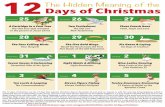 12 The Hidden Meaning of the Days of Christmas · The 12 days of Christmas are the 12 days that separate Christmas Day on December 25 and ends on January 5, with the next day being