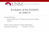 Evolution of the P(S)MO at UNM IT - NM DoIT of the...Project NOP NOP 0.15 0.77 0.66 Run Director B Project CDE CDE 0.2 0.74 0.43 Grow Director C Project BCD BCD 0.35 0.54 0.57 Grow