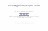 Prevalence of dental caries and tooth brushing habits ... · PDF file syndrome, bottle mouth, baby bottle caries, milk bottle syndrome, nursing mouth and rampant caries (Tinanoff,