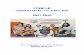 PROFILE DEPARTMENT OF ENGLISH 2017-2018 · PROFILE DEPARTMENT OF ENGLISH 2017-2018 Govt. Digvijay Auto. P.G. College, Rajnandgaon,CG.