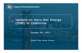 Update on Zero-Net Energy (ZNE) in California · 4 California Policy for ZNE 2015 IEPR clarified the definition of ZNE ZNE goal applies to low-rise residential buildings by 2020 and