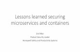 Lessons learned securing microservices and …...Data is the “new Oil” of the 21st century • How are you securing my data • Persistence of data outside of the container •