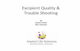 Excipient Quality & Trouble Shootinganshulindia.com/pdf/pharma-news/pharma-news13.pdf · Selection of excipient is critical to have a bioequivalent/ bioavailable drug product Critical