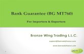 International Bank Guarantee Providers – BG MT760