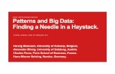 Panel Computation World 2017. Patterns and Big Data ... · PANEL ON PATTERNS/CONTENT Patterns and Big Data: Finding a Needle in a Haystack. ATHENS, GREECE, 23RD OF FEBRUARY 2017 Herwig