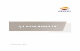Q3 2016 Results - Repsol · Q3 2016 RESULTS 5 o In Downstream, adjusted net income was €395 million, 42% lower year‐on‐year because of lower margins obtained in the quarter