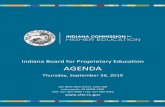 Indiana Board for Proprietary Education AGENDA Agenda v5 w Cover.pdf · 9/26/2019  · Indiana Board for Proprietary Education AGENDA Thursday, September 26, 2019 ... 2016. 2) Scope