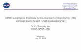 2016 Heliophysics Explorers Announcement of Opportunity (AO) … · 18-07-2018  · 2016 Heliophysics Explorers Announcement of Opportunity (AO) Concept Study Report (CSR) Evaluation