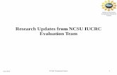 Research Updates from NCSU IUCRC Evaluation Team 13/Research updates...¢  2014-02-24¢  June 2013 Research
