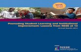 Promoting Student Learning and Institutional Improvement ...nsse.indiana.edu/NSSE_2012_Results/pdf/NSSE_2012_AnnualResults.pdf · prepare for the next generation of NSSE, the fruits