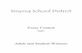 Smyrna School District · 2016-04-26 · I ♥ The Smyrna School District The seventh essay contest to support the five Smyrna School District core values of Respect, Responsibility,