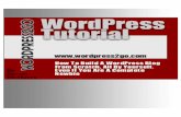 WordPress2GoWordPress2GoWordPress2Go WordPress Tutorial ... · WordPress2GoWordPress2GoWordPress2Go WordPress Tutorial For BeginnersWordPress Tutorial For BeginnersWordPress Tutorial