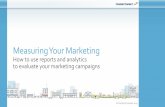 How to use reports and analytics to evaluate your ...files.constantcontact.com/dd2ddea9201/133f4d51-8add-465f-a5ca-0e6b49... · Marketing with reports and analytics 2.Marketing campaigns