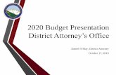 2020 Budget Presentation District Attorney’s Office · 4th Judicial District Attorney's Office 15 • Felony filings in El Paso County are up 53% over the past 5 years • Law Enforcement