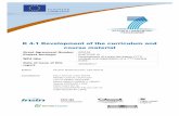 D 4.1 Development of the curriculum and course material · D.4.1 – Development of the curriculum and course material – Train-The-Trainer Course for Radiation protection Professionals