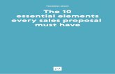 PandaDoc eBook The 10 essential elements every sales proposal … · 2019-04-26 · However, without a solid, compelling sales proposal, even the best solutions can face rejection