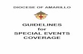 GUIDELINES for SPECIAL EVENTS COVERAGE · Special Events Coverage is a mechanism, which allows the Diocese of Amarillo to extend liability coverage to an individual or organization