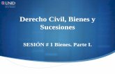 Derecho Civil, Bienes y Sucesiones · 2014-05-11 · Derecho Civil, Bienes y Sucesiones SESIÓN # 1 Bienes. Parte I. Contextualización ¿Cómo se clasifican los derechos reales y