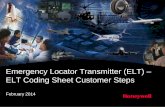Emergency Locator Transmitter (ELT) ELT Coding Sheet ... 2 HONEYWELL - CONFIDENTIAL File Number Description