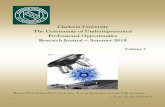 Clarkson University The Community of Underrepresented ... · Community of Underrepresented Professional Opportunities Scholars through our Journal Volume 7. This Journal showcases