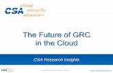 CSA Research Insights - CDM Media · 2012-12-11 · Public visibility into Cloud Provider Corporate Governance Supply Chain Information Security Program Policies Impacting Customers
