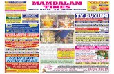 MAMBALAM TIMES2015/09/20  · MAMBALAM TIMES ASHOK NAGAR - K.K. NAGAR EDITION Vol. 14, No. 11 September 20 - 26, 2015 FREE Vinayaga idol immersion today By Our Staff Reporter More