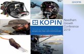 Needham Growth Conference 2019 - KOPIN.com This presentation includes forward-looking statements within the meaning of the United States Private Securities ... Reality Lightning OLED