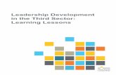 Leadership Development in the Third Sector: Learning Lessons · 2019-05-21 · Leadership Development in the Third Sector: Learning Lessons 7 Lessons from the public sector Despite