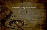 Wappingers Central School District Music Department...Wappingers Central School District Music Department Spring Concert 7:00pm May 12, 2016