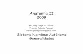 AnatomíaII - · PDF file 2018-10-24 · craneales Nervios periféricos Sistema nervioso central Sistema nervioso periférico. SNA El Sistema Nervioso Autónomo es una división ...