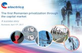 The first Romanian privatization through the capital market · PDF file Distributie, E.ON Energie Romania, Enel Distributie Dobrogea, Enel Distributie Banat, Enel Energie, Enel Distributie