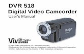 87480 Digital Camera - Vivitar · camcorder you can shoot video clips, take individual photos and record audio files. In addition, a SD compatible memory card of up to 8GB can be