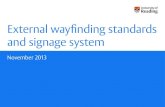 External wayfinding standards and signage system · 3 External wayfinding and signage pae In this report section 1 External wayfinding and signage standards at the University of Reading—4