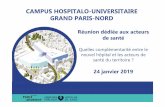CAMPUS HOSPITALO-UNIVERSITAIRE GRAND …blogs.aphp.fr/wp-content/blogs.dir/214/files/2019/01/VF...1 CAMPUS HOSPITALO-UNIVERSITAIRE GRAND PARIS-NORD Réunion dédiée aux acteurs de