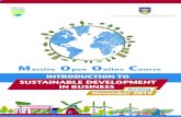 SUSTAINABLE DEVELOPMENT IN BUSINESS · MOOC May 2019 Participants from over 50 countries Facebook reach 200,000 people Prof. Romeela Mohee Commonwealth of Learning Tomal Kumar Chadeea