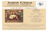 Saint Clare · 2019-09-19 · “Love God, serve God, everything is in that” 165 E. SPRINGFIELD ROAD ST. CLAIR, MO 63077 636-629-0315 † Fax: 636-629-2327 † † Parish358@archstl.org