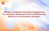 «Меры государственной поддержки по выходу ...tpp74.ru/storage/gos_1.pdf · 2017-03-14 · «Меры государственной поддержки