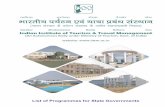 IITTM Programmes for State Govt. - Indian Institute of Tourism … Dos/List_of_Programmes_for_State... · 2019-05-22 · Title: IITTM Programmes for State Govt. Author: rishi Created