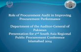 Role of Procurement Audit in Improving Procurement … · Form of competition should be appropriate to the value and complexity of the procurement Barriers to the participation of